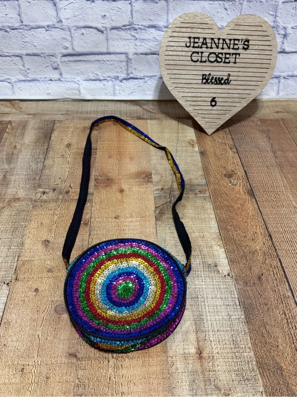 flying elephants 100% cotton indonesia beaded & sequin crossbody bag rainbow